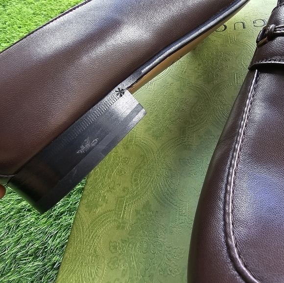 Gucci Loafers Mens Sz 12 Ed G-bit Leather New Authentic, Preppy Wedding Formal - Picture 5 of 13